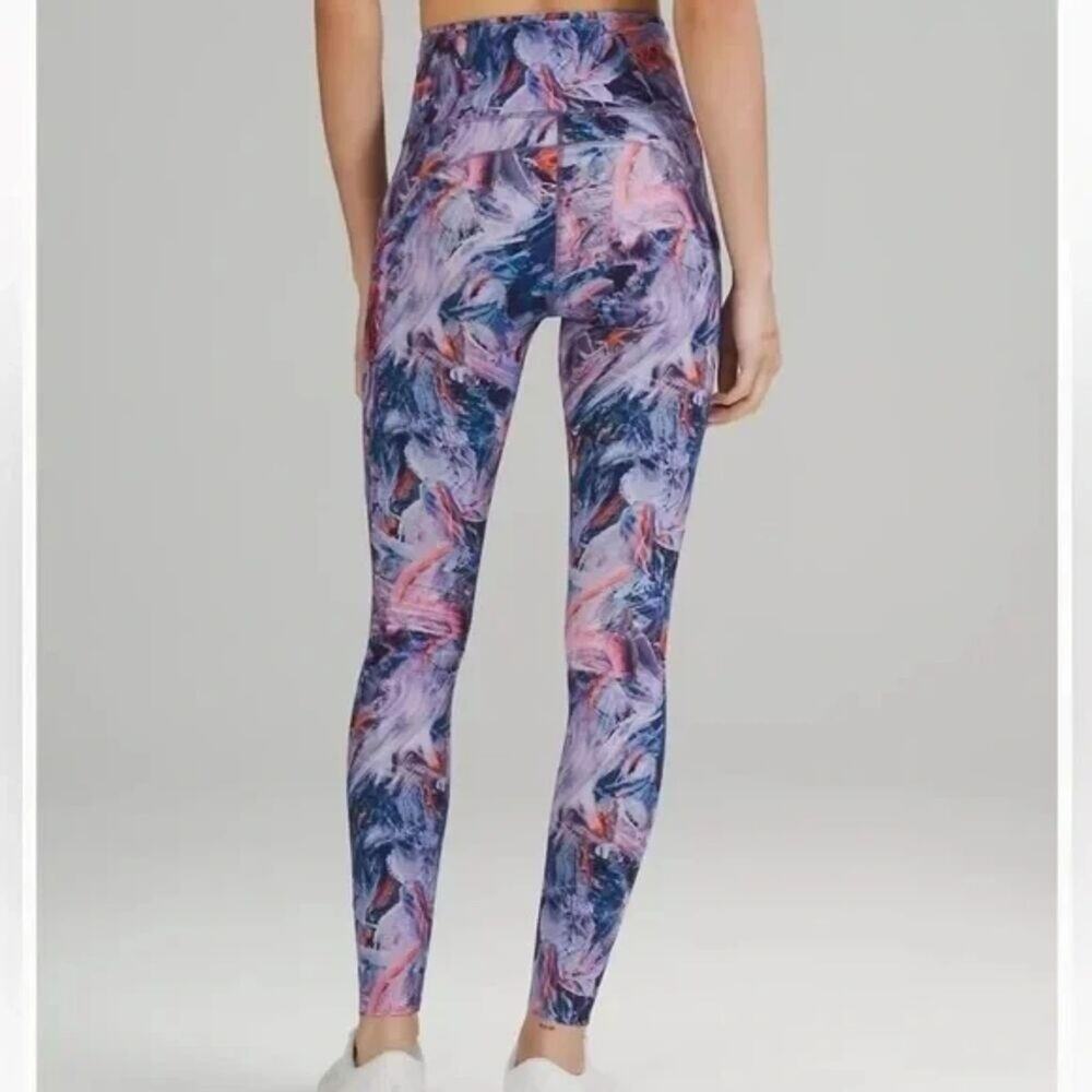 Lululemon Base Pace High-Rise Running Tight 25" Atmospheric Purple Multi Size 10